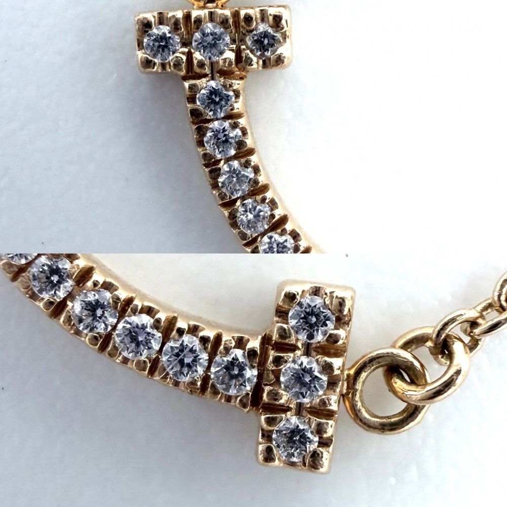 Tiffany & Co Necklace T Smile Mini Pendant Adjustable Star with 18k PG Gold — view 6