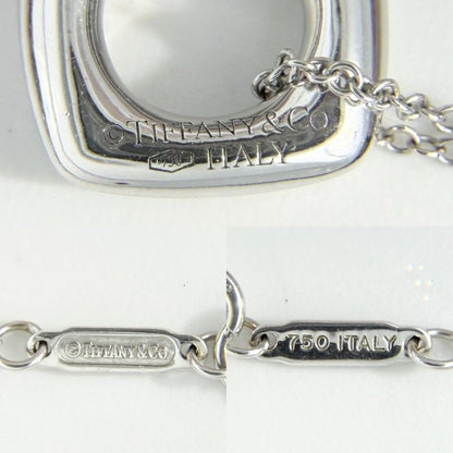 Tiffany & Co Necklace Square Circle 18k WG White Gold Diamond — view 5
