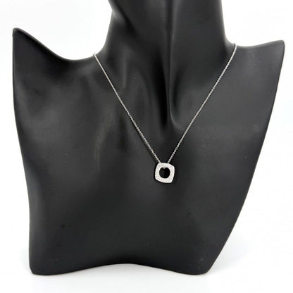 Tiffany & Co Necklace Square Circle 18k WG White Gold Diamond — view 3