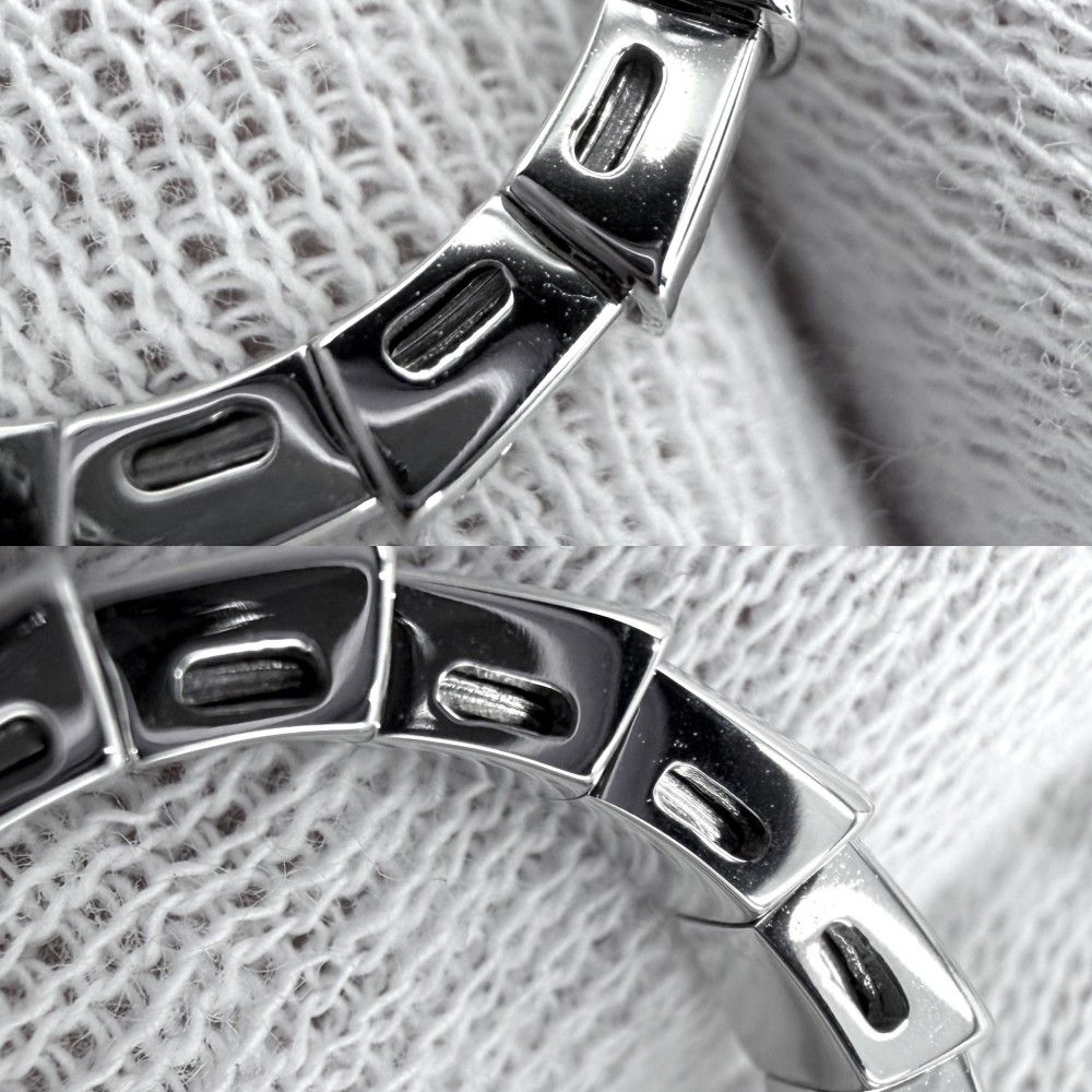 Bvlgari Ring Serpenti Viper Full Pave 18k White Gold Diamond Silver — view 6