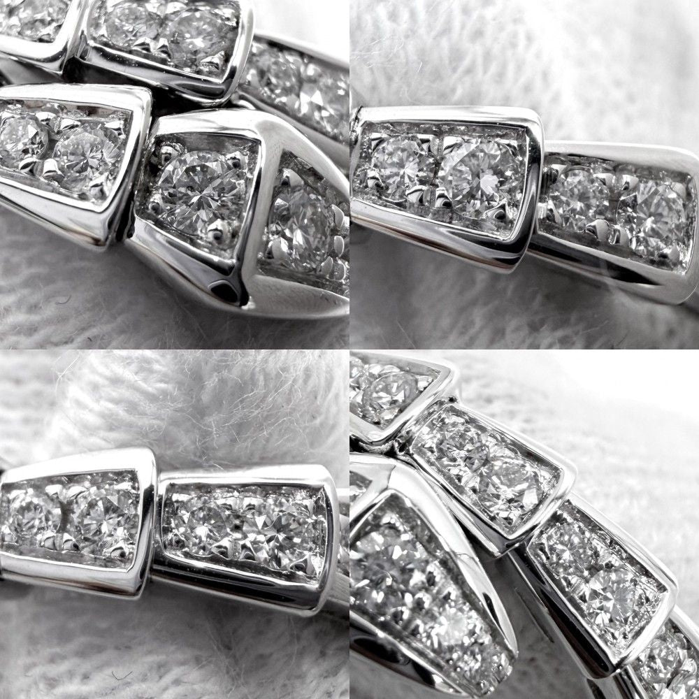 Bvlgari Ring Serpenti Viper Full Pave 18k White Gold Diamond Silver — view 5