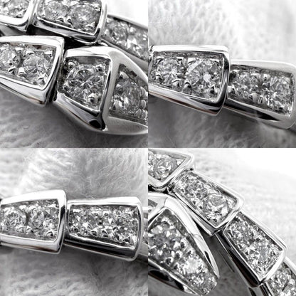 Bvlgari Ring Serpenti Viper Full Pave 18k White Gold Diamond Silver — view 5