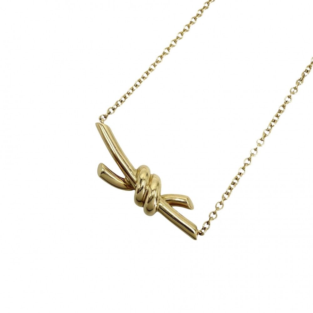 Tiffany & Co Necklace Knot Adjustable Star 18k YG Gold