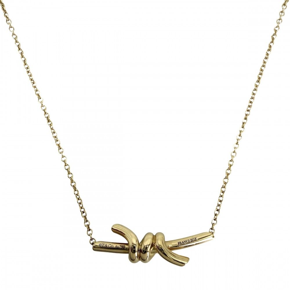 Tiffany & Co Necklace Knot Adjustable Star 18k YG Gold — view 2