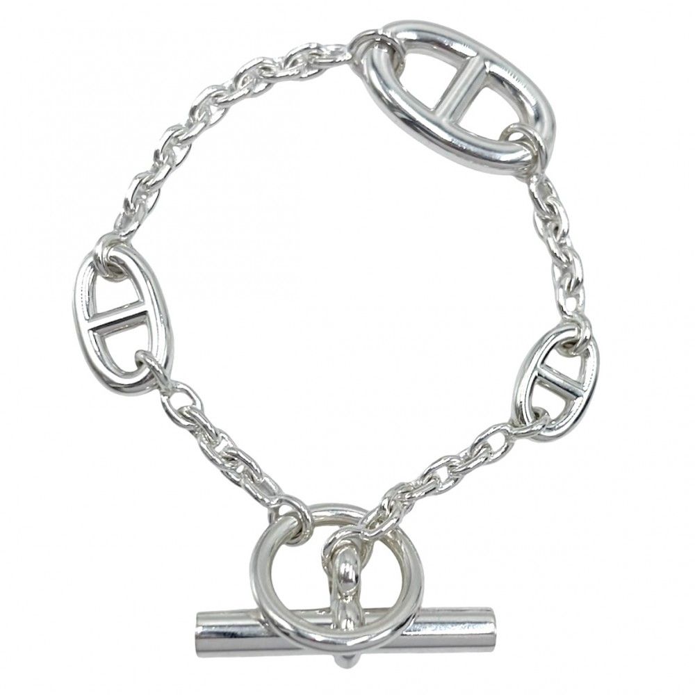 Hermes Bracelet Chaine D'ancre Farandole 925 Sterling Silver