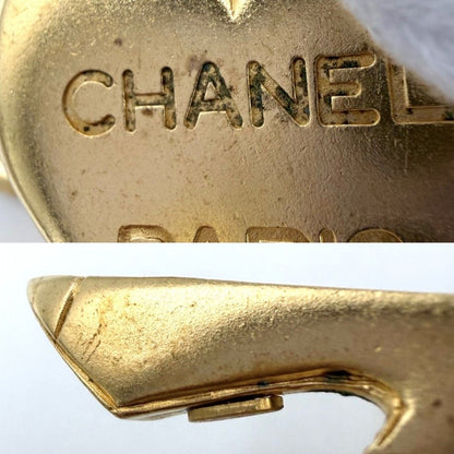 Chanel Necklace Long CC Logo Clover Heart Icon Quilted Vintage Gold Plated — view 7