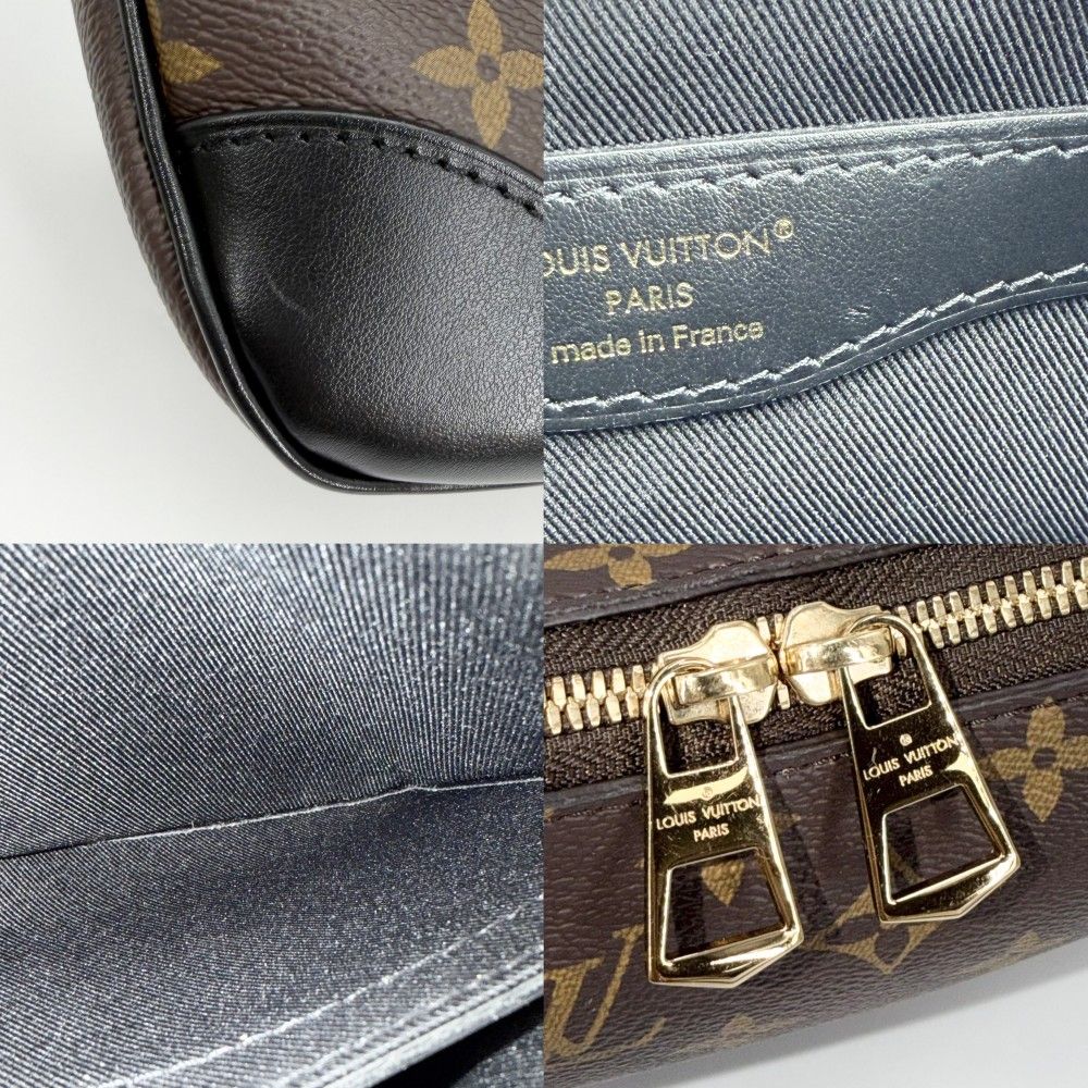 Louis Vuitton 2-Way Monogram Boulogne PM Shoulder Bag Crossbody Black Noir — view 6