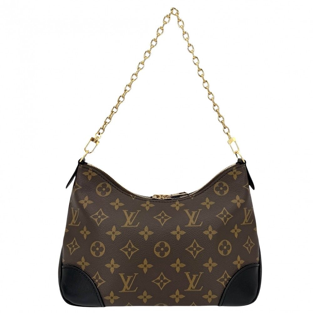 Louis Vuitton 2-Way Monogram Boulogne PM Shoulder Bag Crossbody Black Noir — view 2