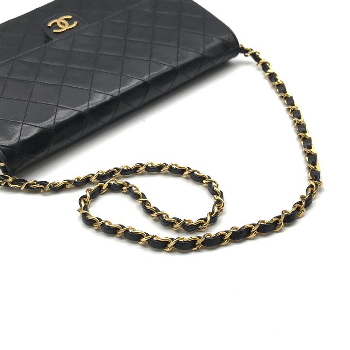 Chanel CC Logo Quilted Leather Che Hmm Shoulder Bag LadyBlack — view 7