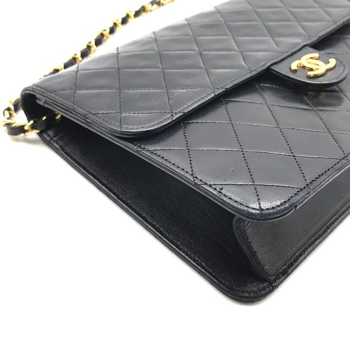 Chanel CC Logo Quilted Leather Che Hmm Shoulder Bag LadyBlack — view 5