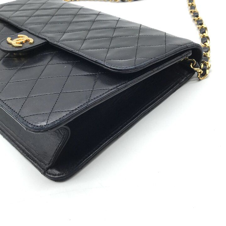 Chanel CC Logo Quilted Leather Che Hmm Shoulder Bag LadyBlack — view 6