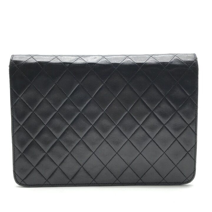 Chanel CC Logo Quilted Leather Che Hmm Shoulder Bag LadyBlack — view 3