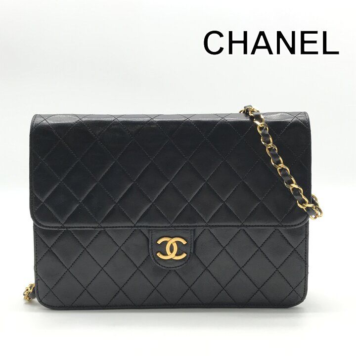 Chanel CC Logo Quilted Leather Che Hmm Shoulder Bag LadyBlack