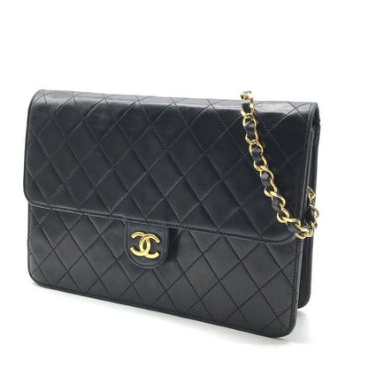 Chanel CC Logo Quilted Leather Che Hmm Shoulder Bag LadyBlack — view 2