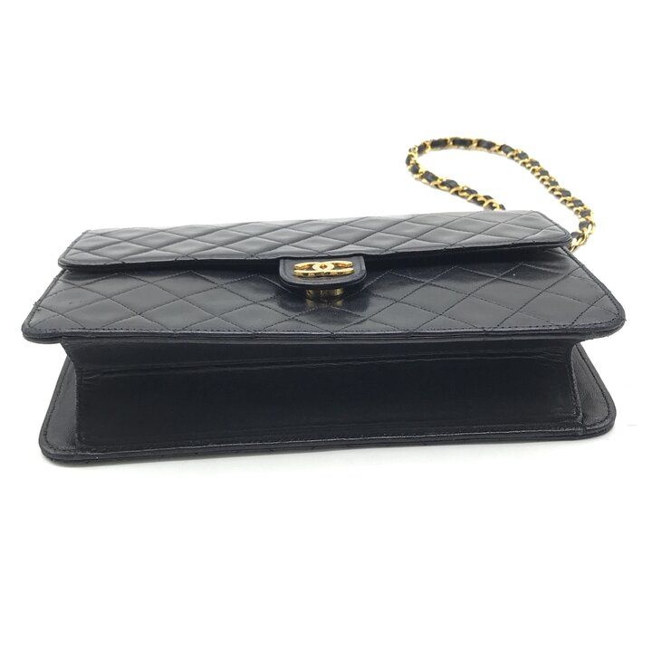 Chanel CC Logo Quilted Leather Che Hmm Shoulder Bag LadyBlack — view 4