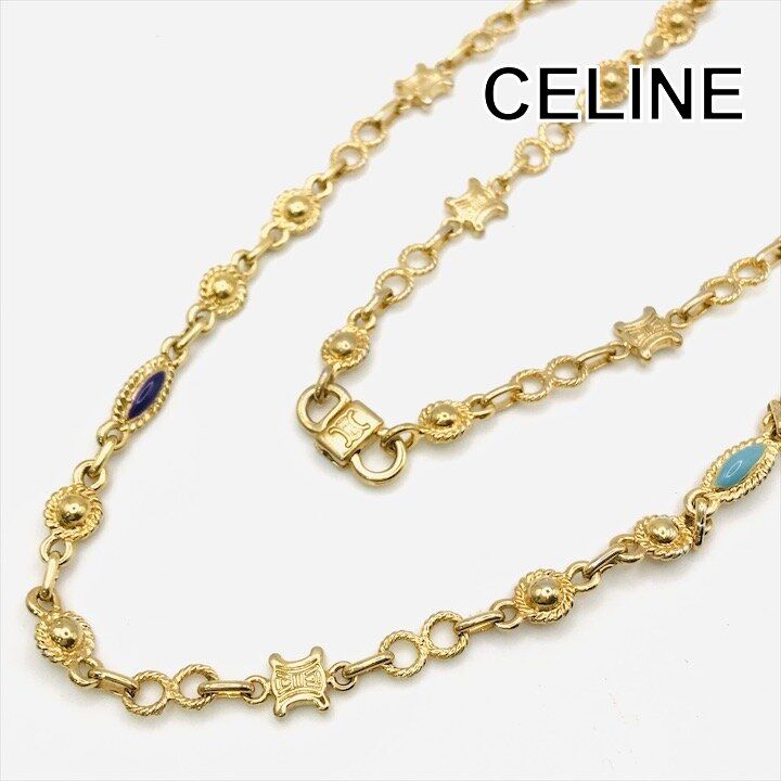 Celine Triomphe hmm Necklace LadyAccessories Gold