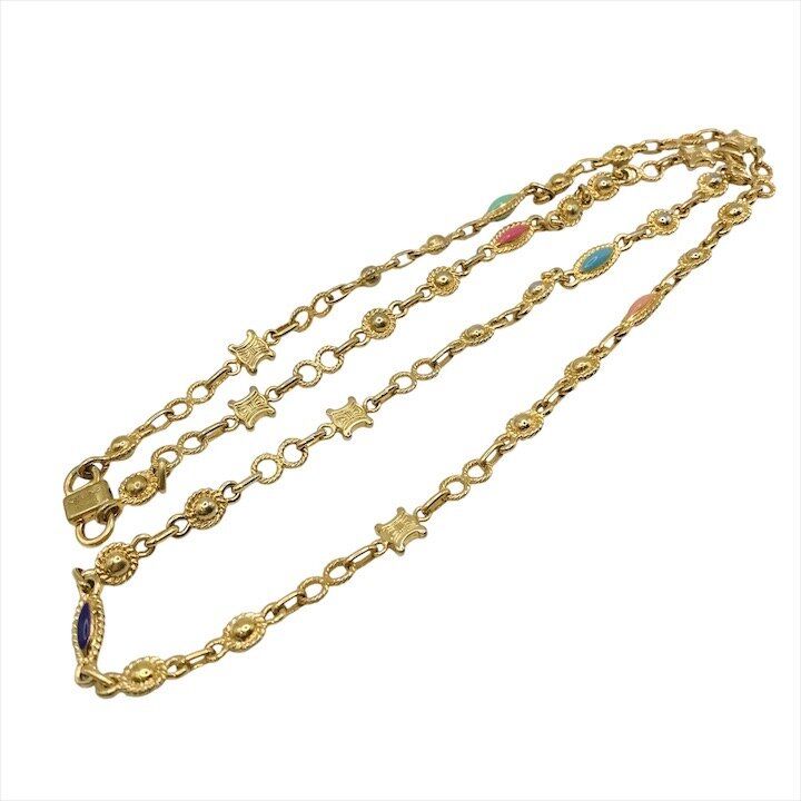 Celine Triomphe hmm Necklace LadyAccessories Gold — view 3