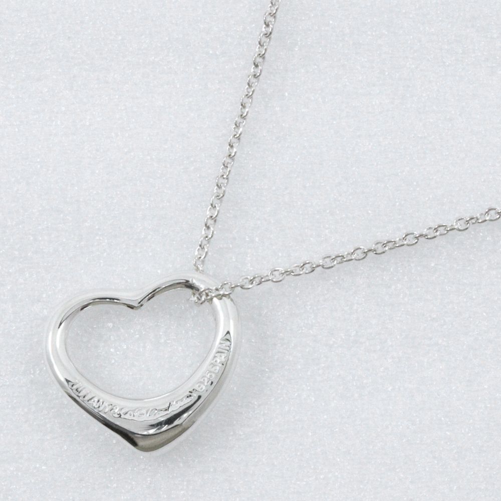 Tiffany & Co Open Heart Elsa Peretti 925 Sterling Silver Necklace — view 3