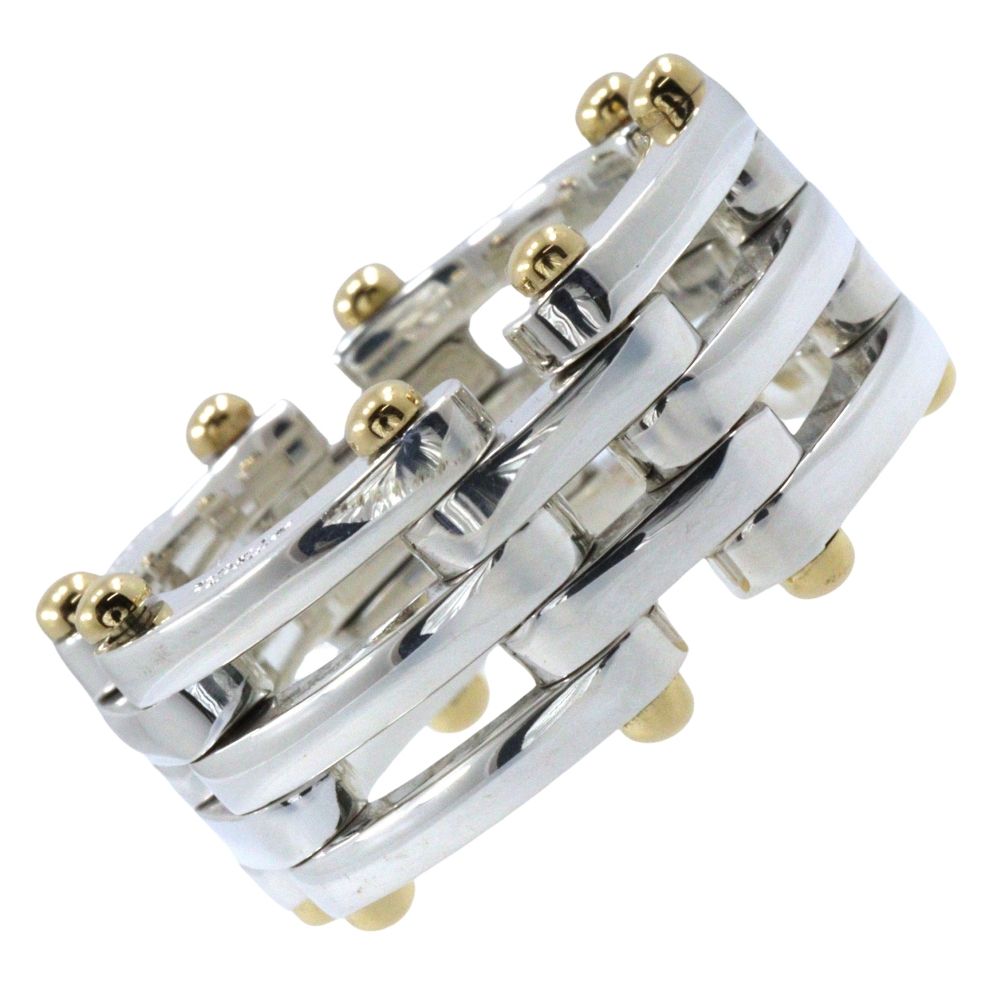 Tiffany & Co Gate Ring Vintage 925 Sterling Silver Gold
