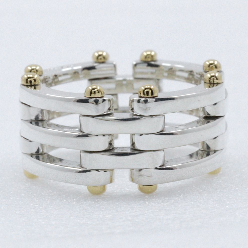 Tiffany & Co Gate Ring Vintage 925 Sterling Silver Gold — view 4