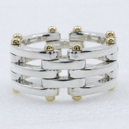 Tiffany & Co Gate Ring Vintage 925 Sterling Silver Gold — view 4