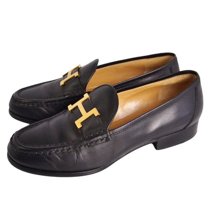 Hermes Loafers Moccasins Constance Leather Heels — view 2