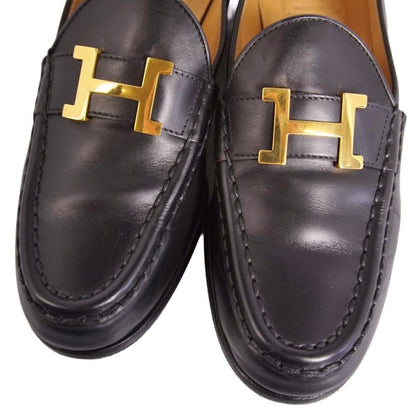 Hermes Loafers Moccasins Constance Leather Heels — view 3