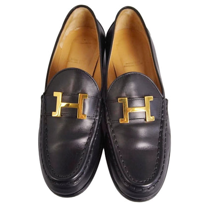 Hermes Loafers Moccasins Constance Leather Heels — view 4