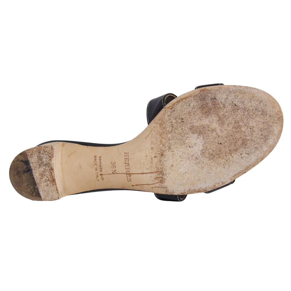 Hermes Sandals Oasis Logo Leather — view 8