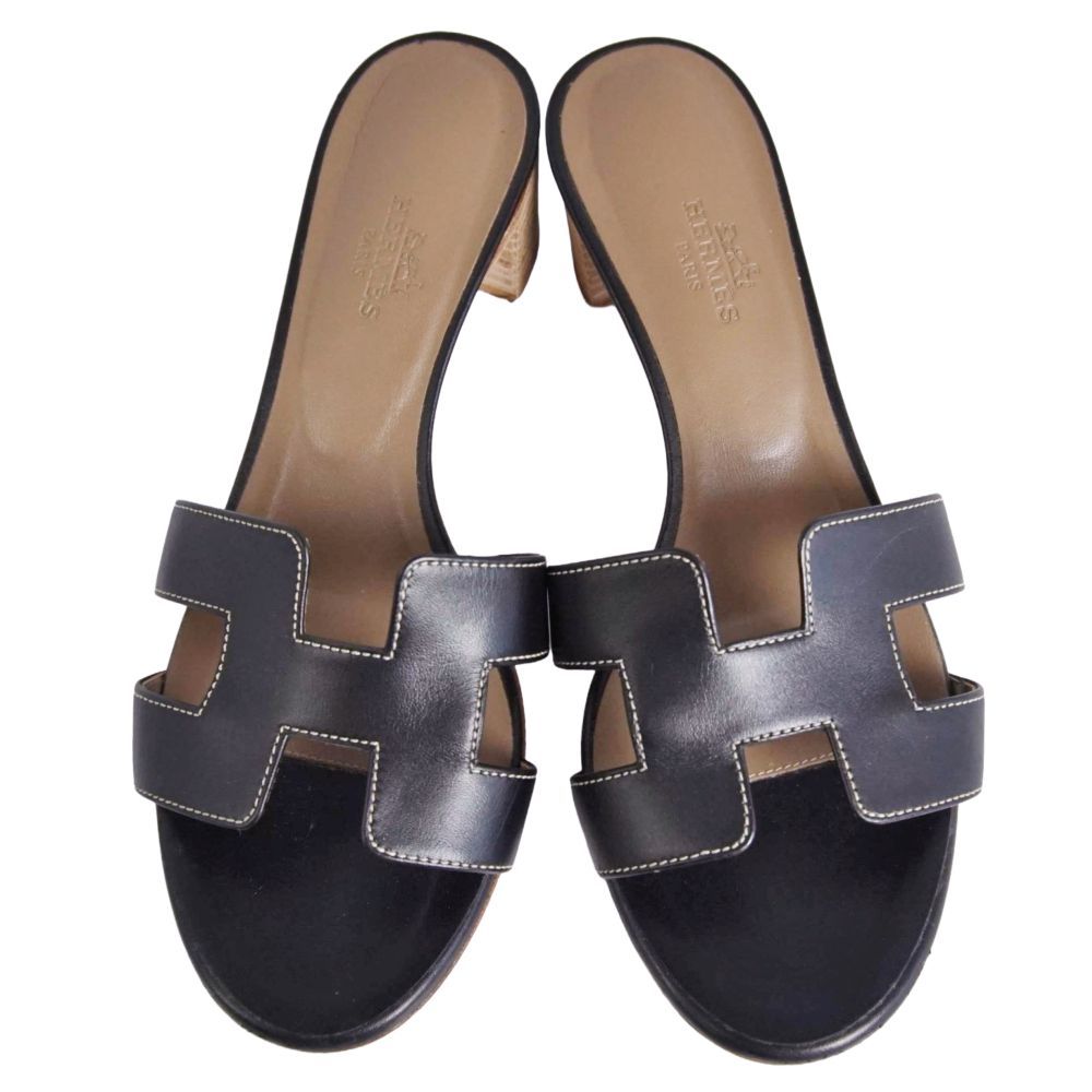 Hermes Sandals Oasis Logo Leather — view 4