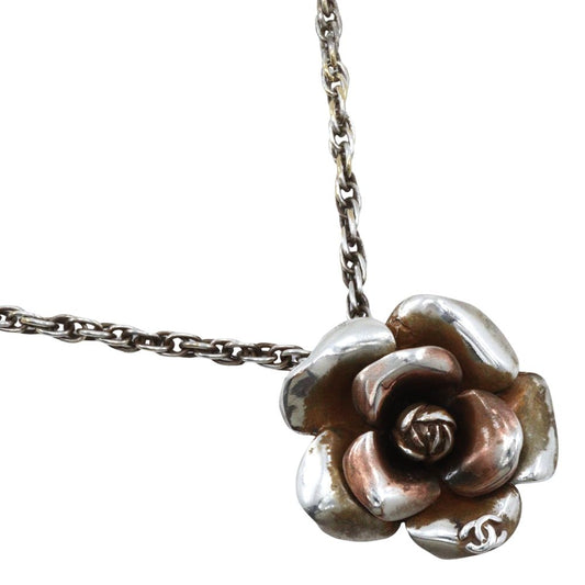 Chanel Camellia CC Logo Gold Plated Necklace