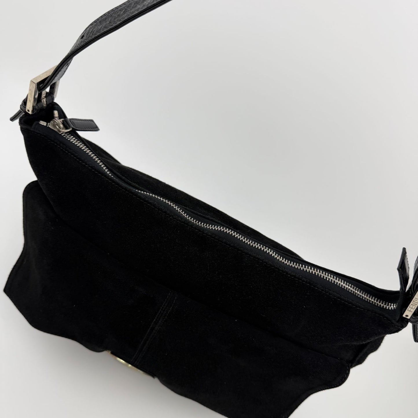 Fendi Shoulder Bag Black Suede Vintage — view 7