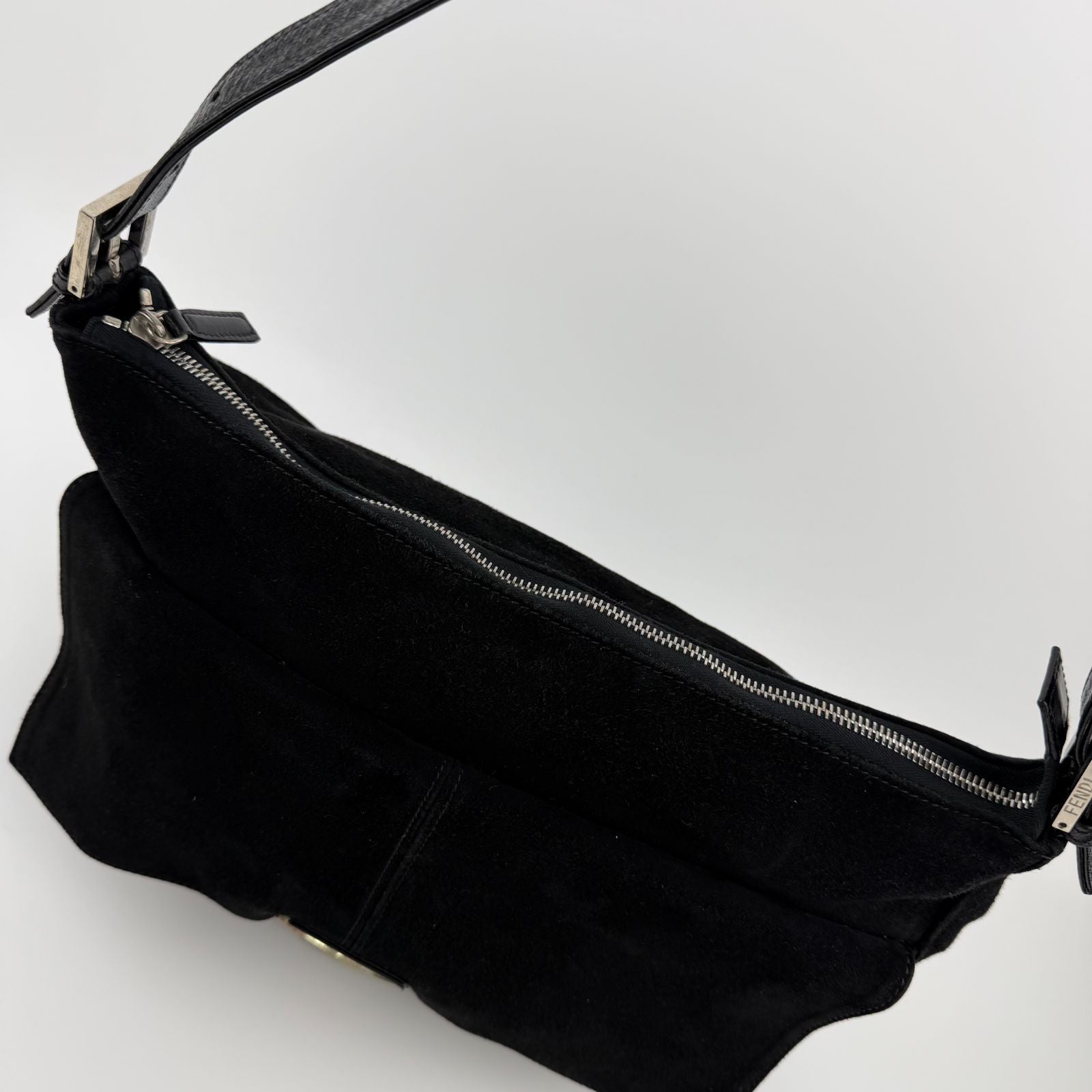 Fendi Shoulder Bag Black Suede Vintage — view 7