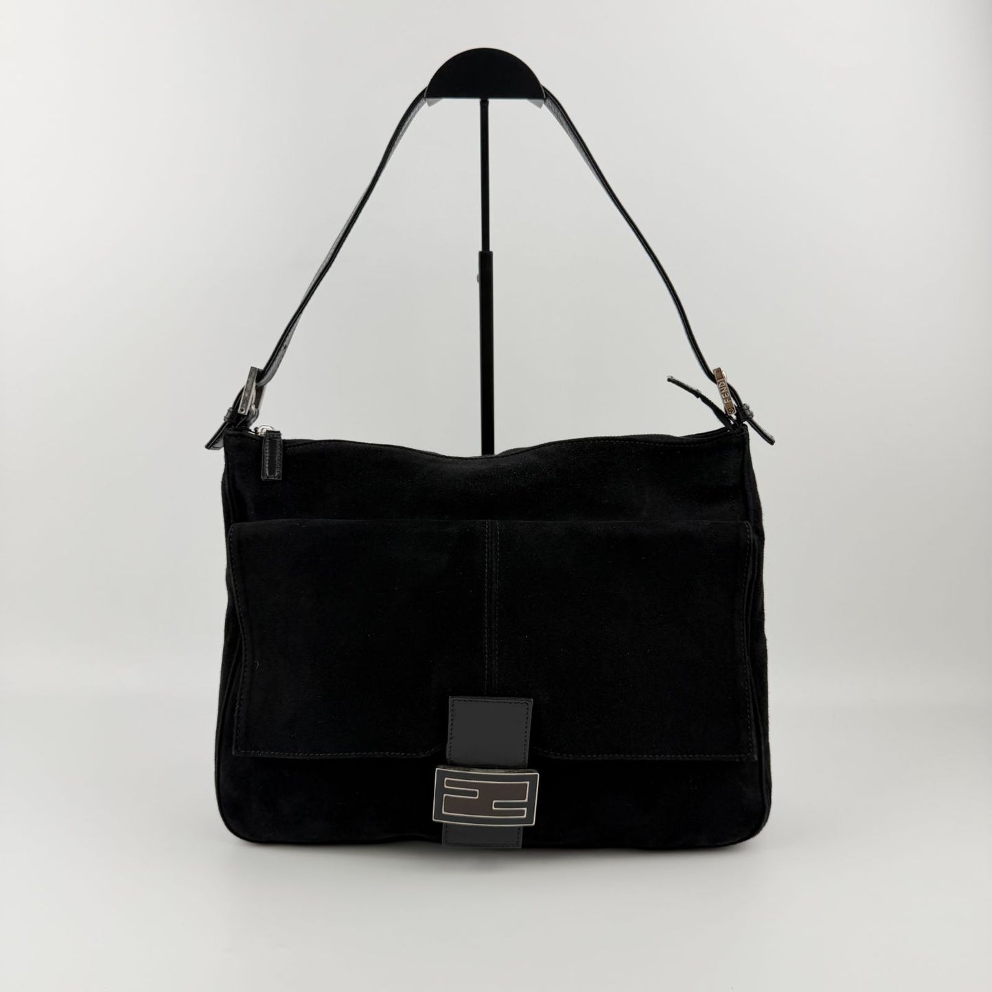 Fendi Shoulder Bag Black Suede Vintage — view 2