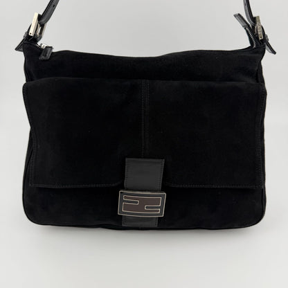 Fendi Shoulder Bag Black Suede Vintage — view 3