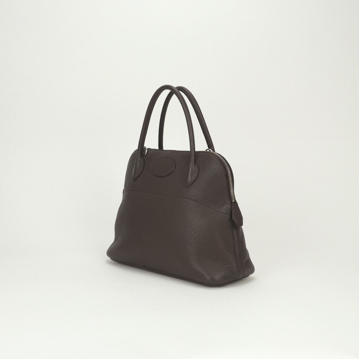 Hermes Bolide 31 Tote Shoulder Bag Taurillon Clemence Havane Brown Silver 2-Way — view 2