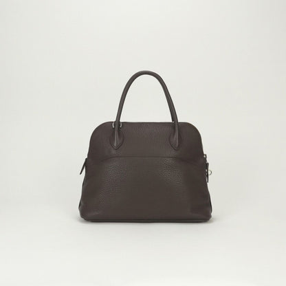 Hermes Bolide 31 Tote Shoulder Bag Taurillon Clemence Havane Brown Silver 2-Way — view 3