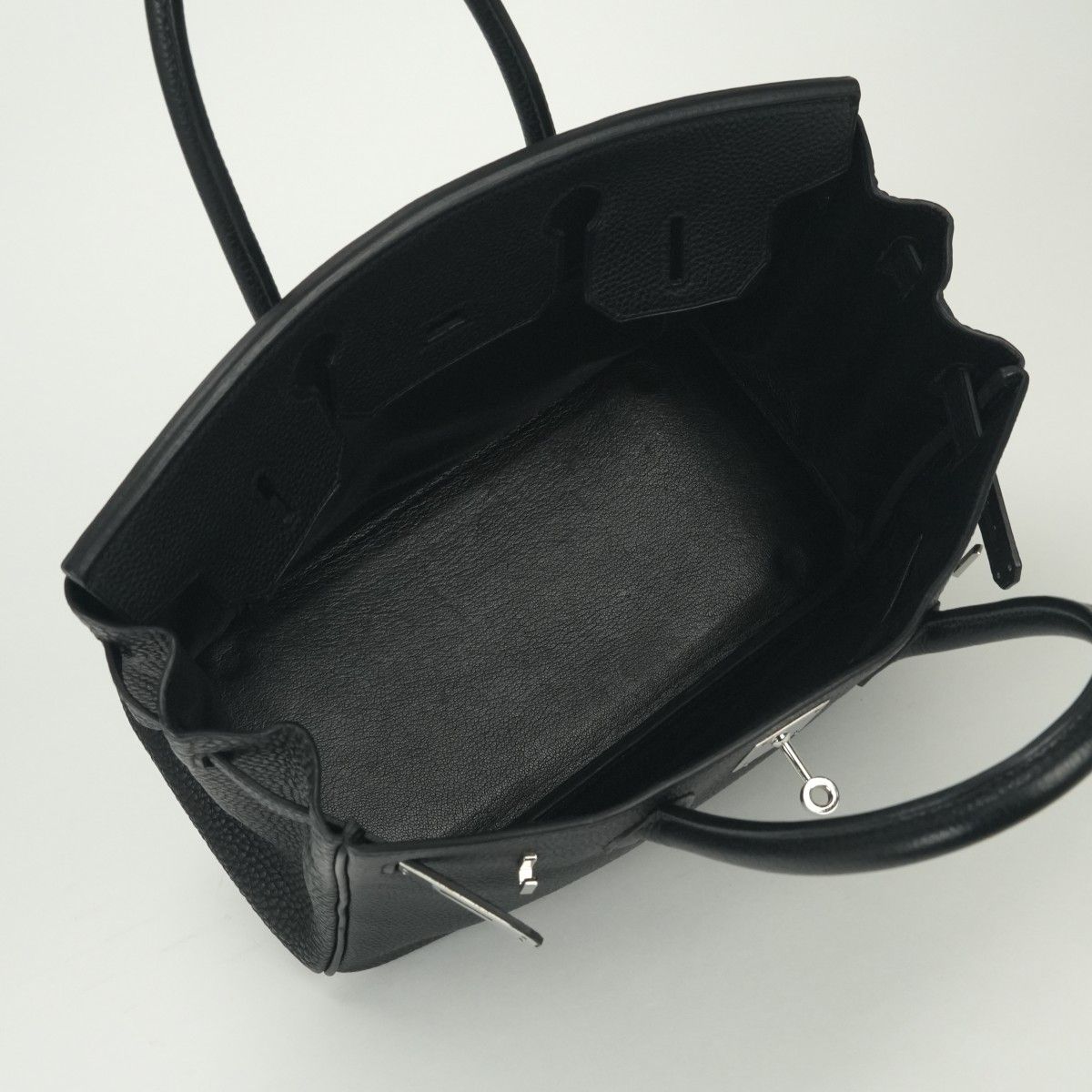 Hermes Birkin 30 Tote Togo Noir Black Silver — view 9