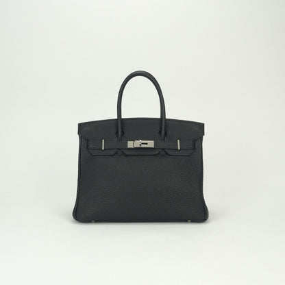 Hermes Birkin 30 Tote Togo Noir Black Silver