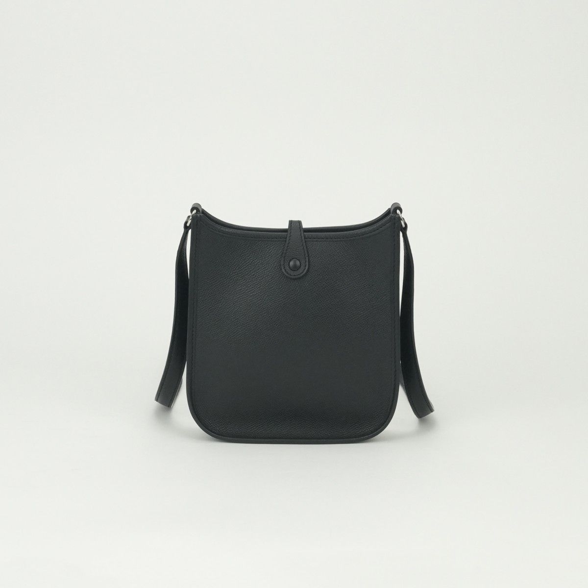 Hermes Evelyne TPM Shoulder Bag Epsom Noir Black Silver Veau — view 3