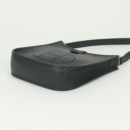 Hermes Evelyne TPM Shoulder Bag Epsom Noir Black Silver Veau — view 5
