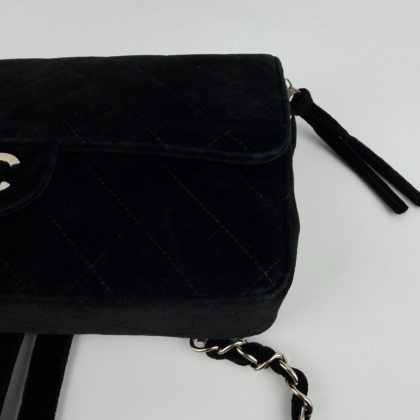 Chanel CC Logo Quilted Sac Black 4 Vintage Backpack — view 7
