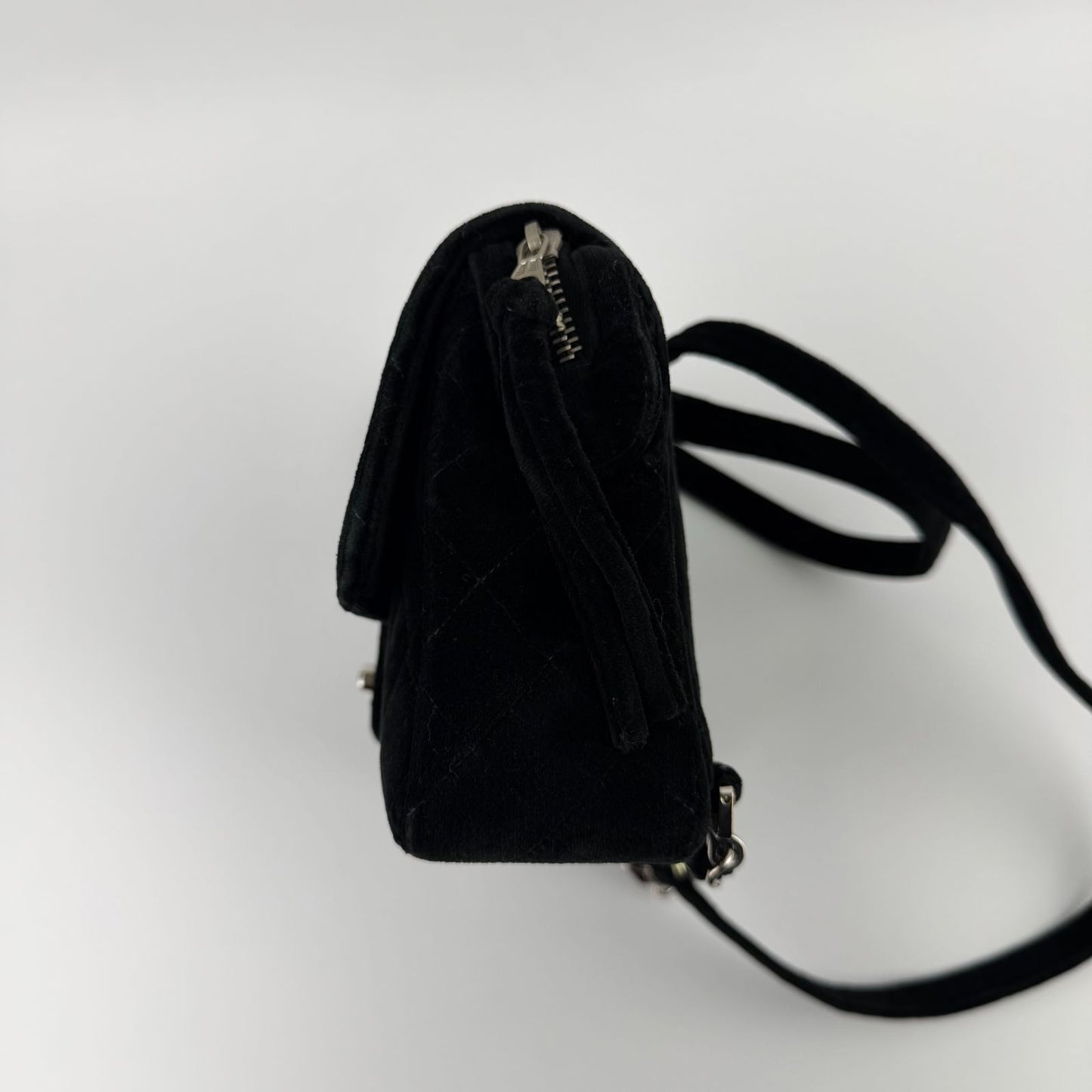 Chanel CC Logo Quilted Sac Black 4 Vintage Backpack — view 4