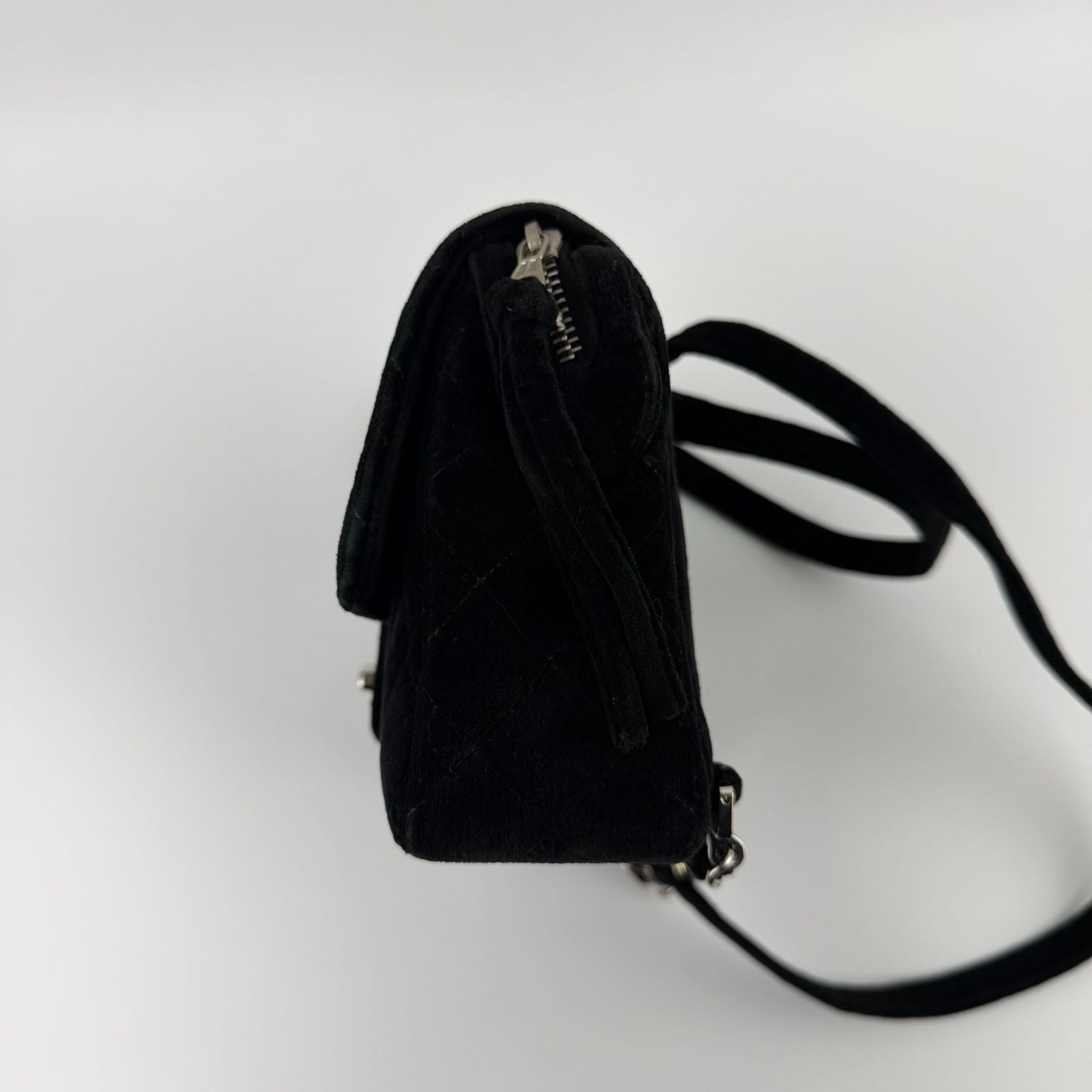 Chanel CC Logo Quilted Sac Black 4 Vintage Backpack — view 4