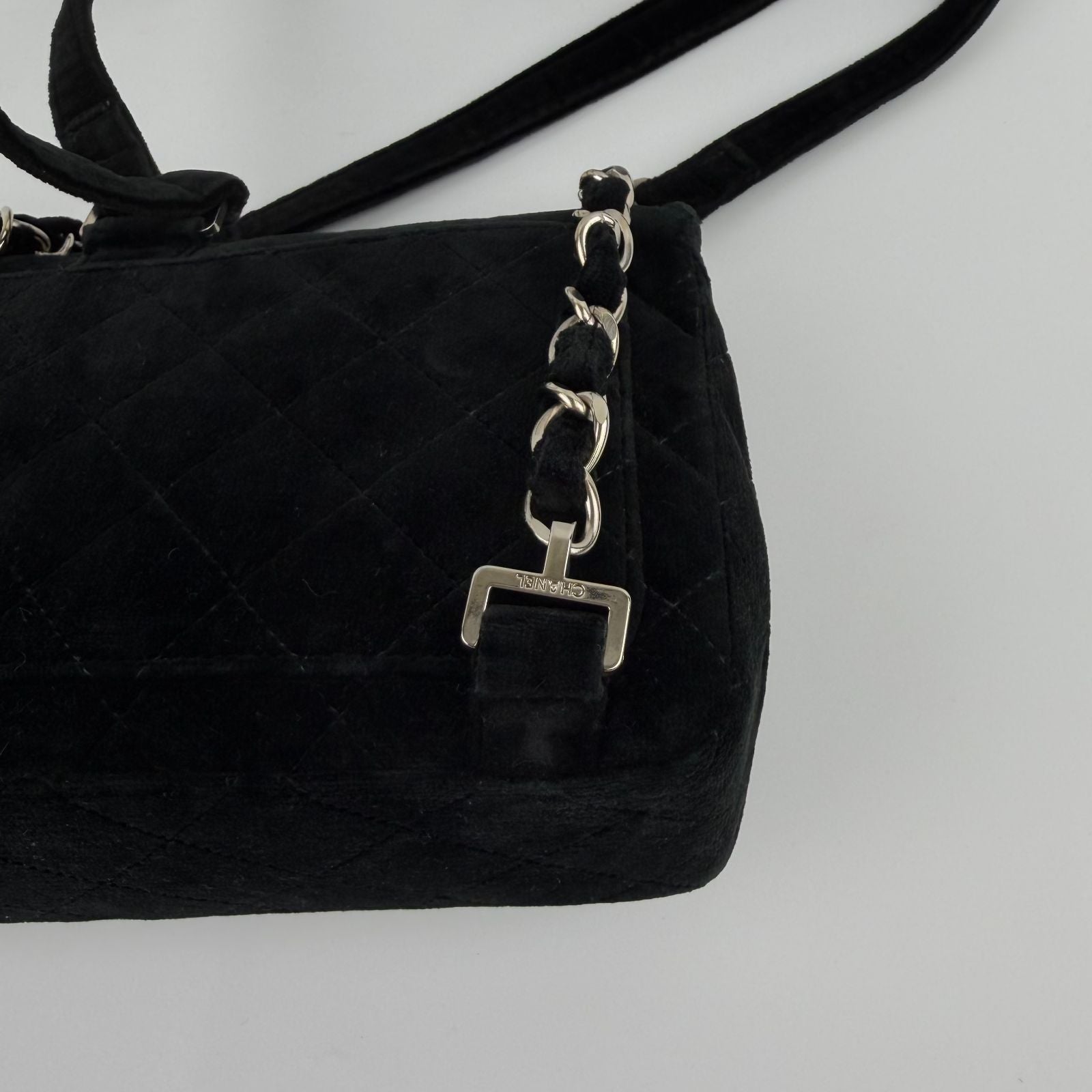 Chanel CC Logo Quilted Sac Black 4 Vintage Backpack — view 9