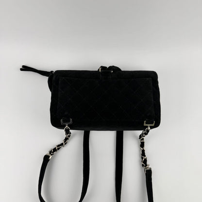Chanel CC Logo Quilted Sac Black 4 Vintage Backpack — view 3