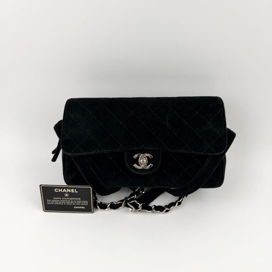 Chanel CC Logo Quilted Sac Black 4 Vintage Backpack