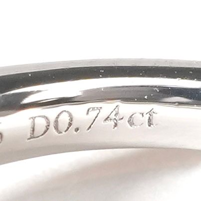 Tiffany & Co Round Brilliant Engagement Ring Diamond Platinum Band Harmony — view 4