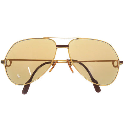 Cartier Teardrop Metal Gold Bordeaux Sunglasses Eyewear