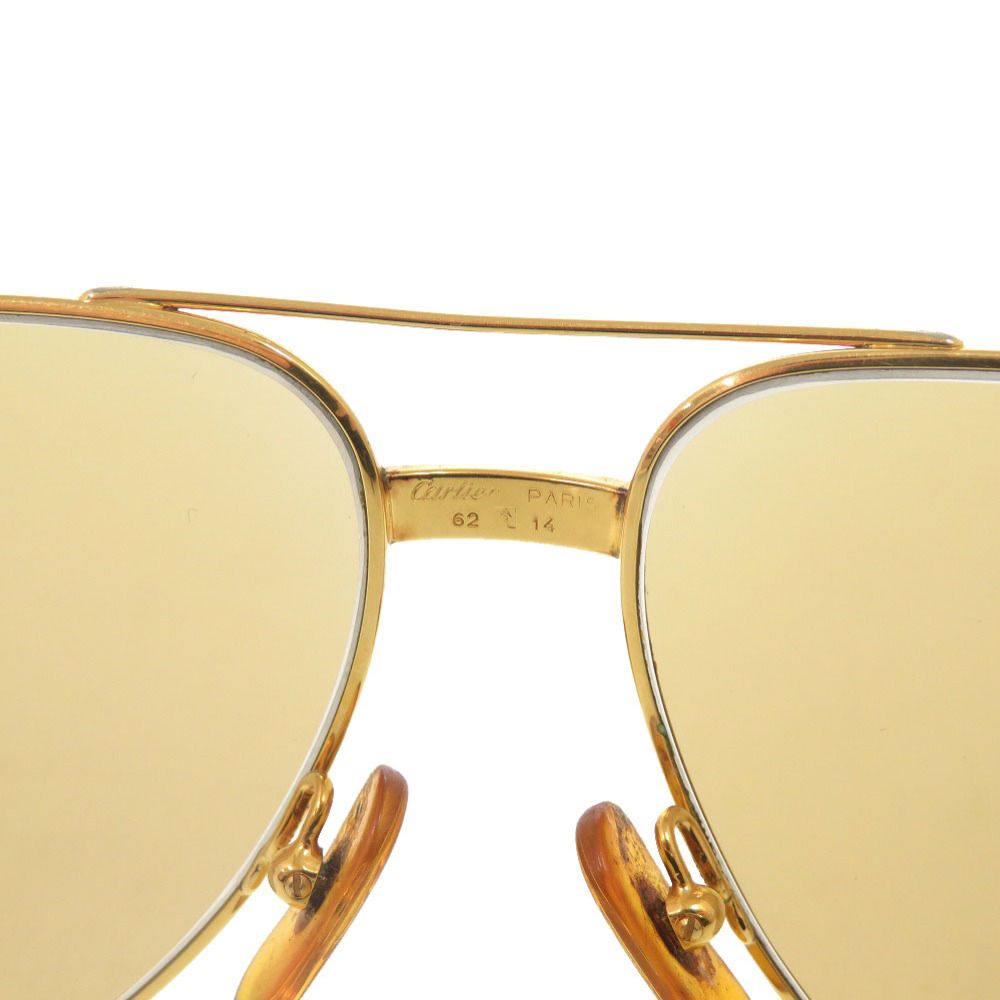 Cartier Teardrop Metal Gold Bordeaux Sunglasses Eyewear — view 6